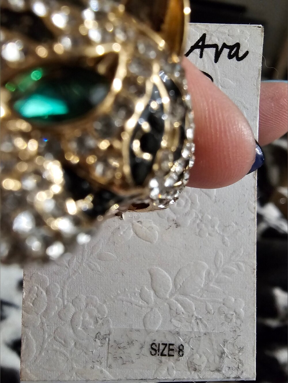 NWT Tiger Statement Jewelry Set Natasha Necklace & Bracelet Anna & Ava Ring Sz 8 - Picture 10 of 16